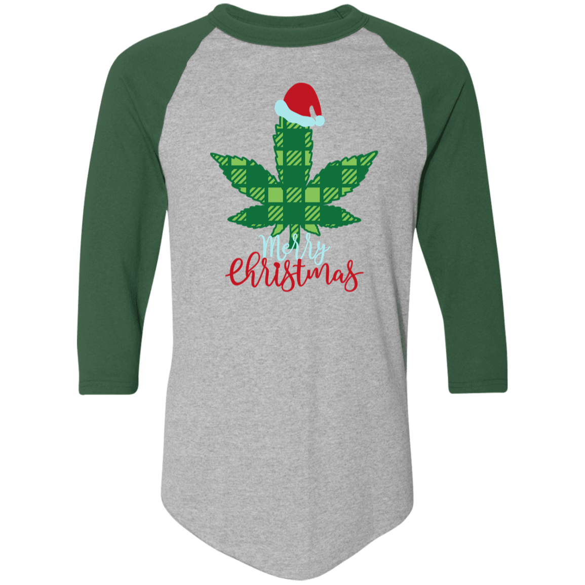 Weed Merry Christmas 4420 Colorblock Raglan Jersey Weed Merry Christmas 4420 Colorblock Raglan Jersey