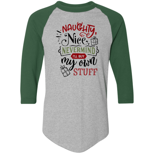 Naughty Nice Nevermind 4420 Colorblock Raglan Jersey