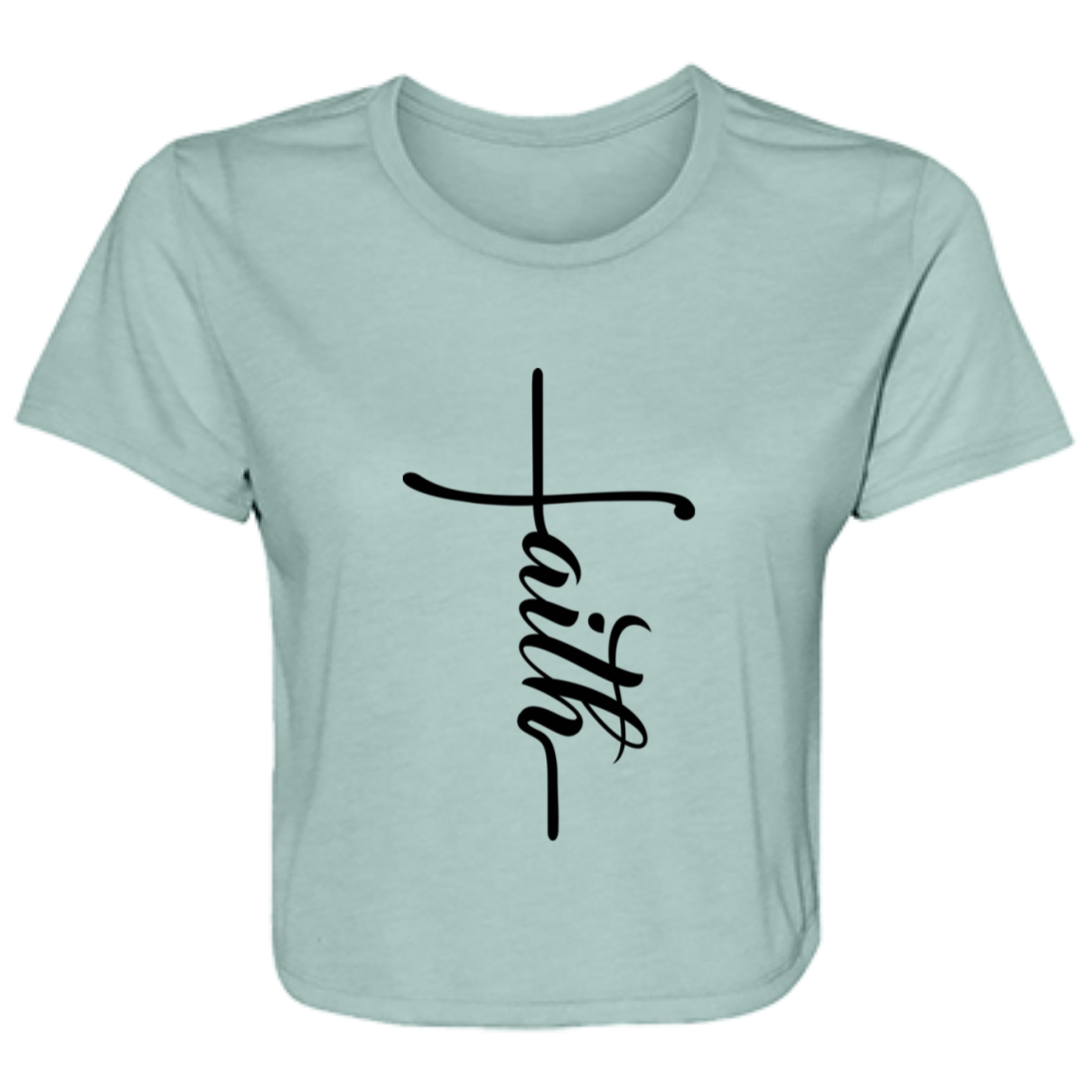 Faith B8882 Ladies' Flowy Cropped Tee Faith B8882 Ladies' Flowy Cropped Tee