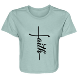 Faith B8882 Ladies' Flowy Cropped Tee Faith B8882 Ladies' Flowy Cropped Tee