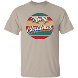 Merry Christmas Retro Circle G500 5.3 oz. T-Shirt Merry Christmas Retro Circle G500 5.3 oz. T-Shirt
