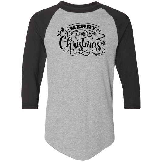 Merry Christmas 4 4420 Colorblock Raglan Jersey