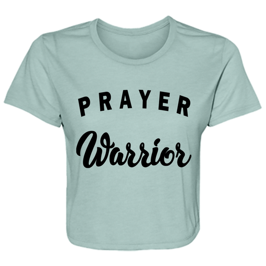 Prayer Warrior B8882 Ladies' Flowy Cropped Tee
