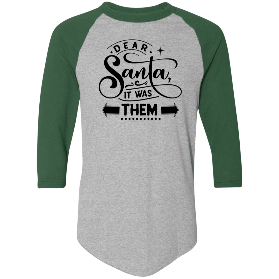 Dear Santa It Was Them 4420 Colorblock Raglan Jersey Dear Santa It Was Them 4420 Colorblock Raglan Jersey