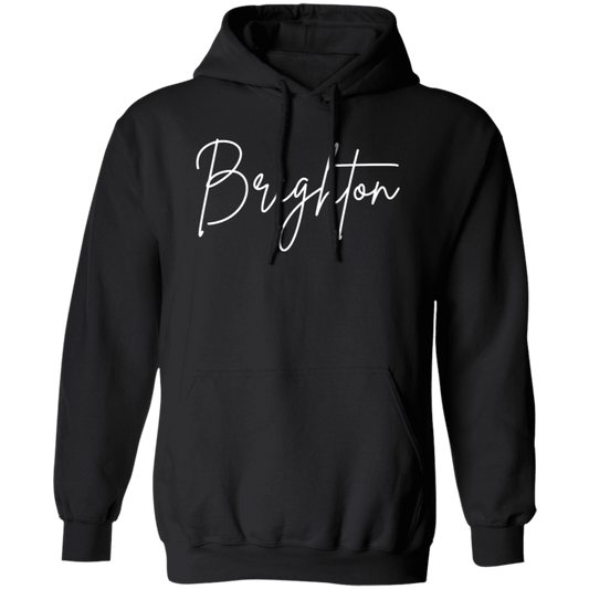 Brighton Skinny 1 White G185 Gildan Pullover Hoodie