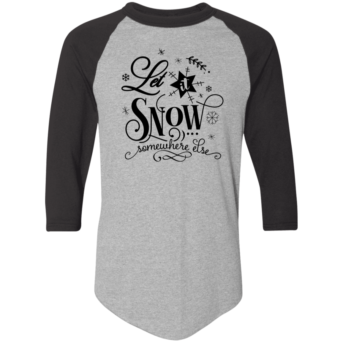 Let It Snow Somewhere Else 4420 Colorblock Raglan Jersey Let It Snow Somewhere Else 4420 Colorblock Raglan Jersey