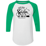 Dear Santa He Did It 4420 Colorblock Raglan Jersey Dear Santa He Did It 4420 Colorblock Raglan Jersey