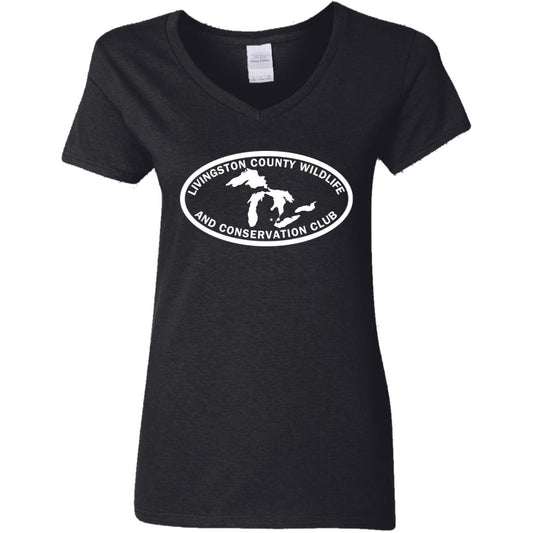 LCWCC Lakes - White G500VL Ladies' 5.3 oz. V-Neck T-Shirt
