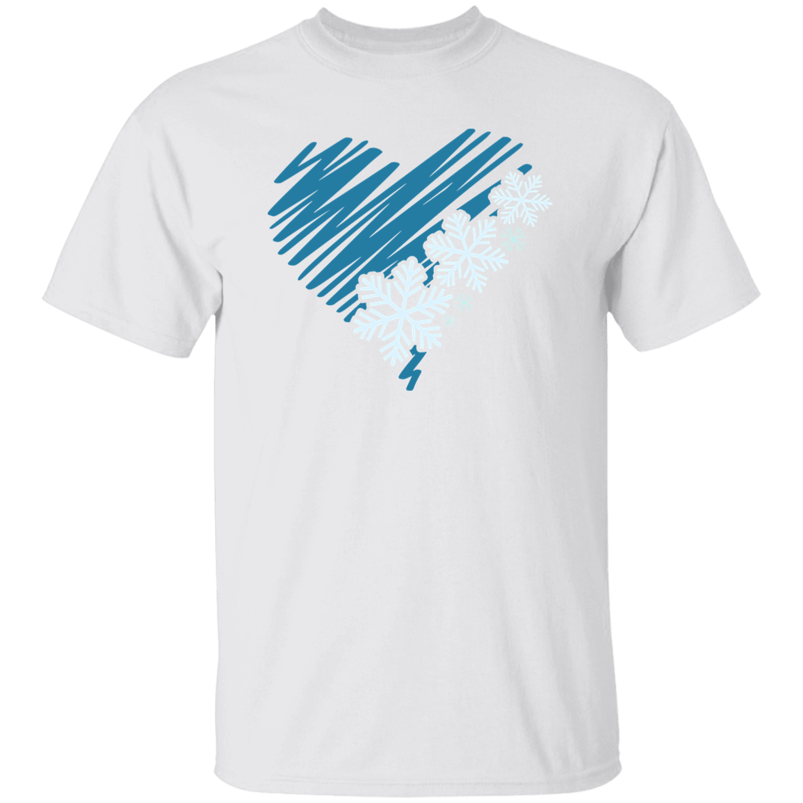 Heart & Snowflakes 2 G500 5.3 oz. T-Shirt Heart & Snowflakes 2 G500 5.3 oz. T-Shirt