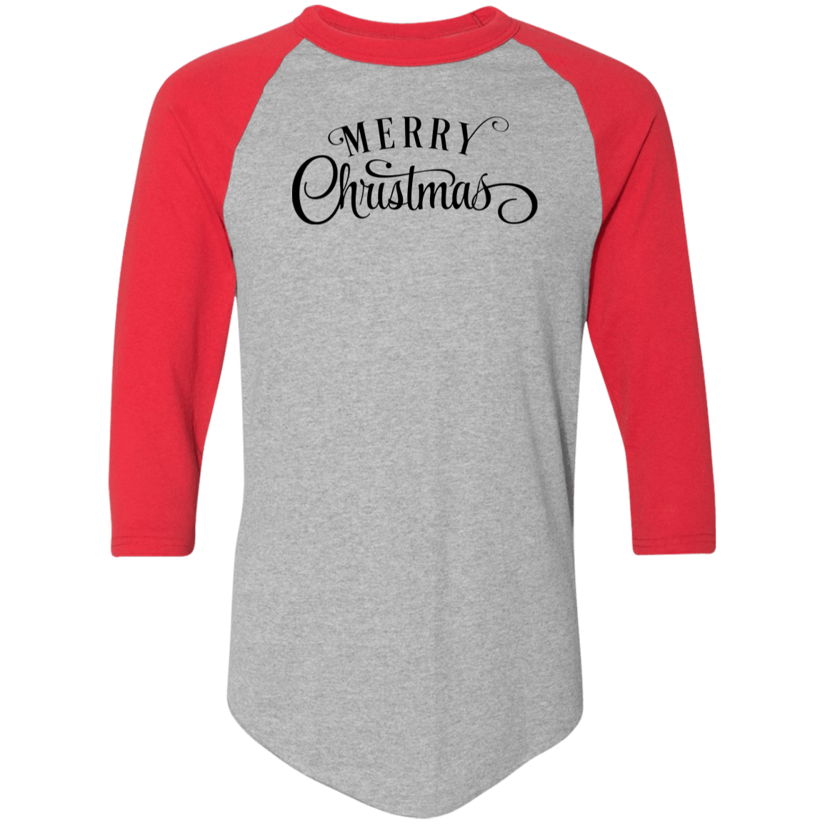 Merry Christmas 1 4420 Colorblock Raglan Jersey Merry Christmas 1 4420 Colorblock Raglan Jersey