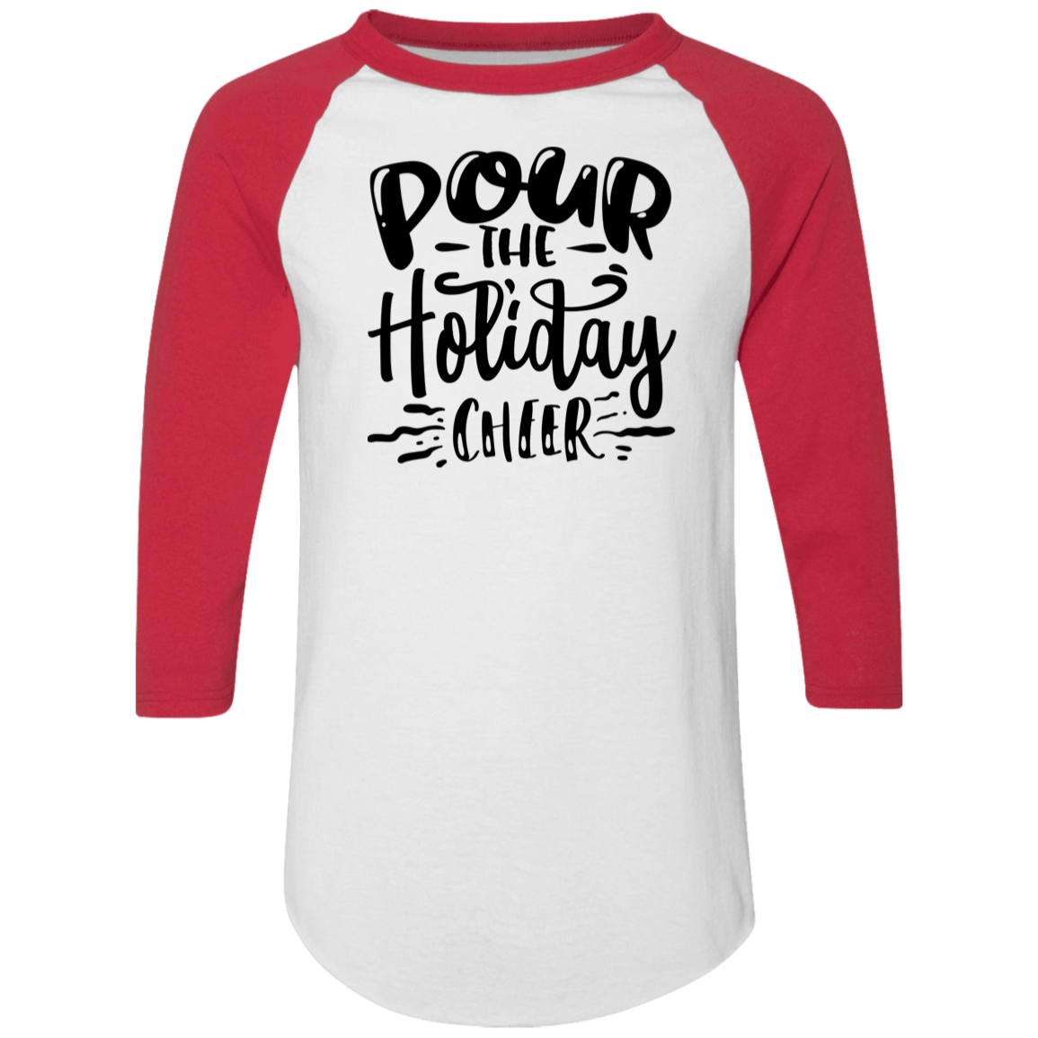 Pour The Holiday Cheer 4420 Colorblock Raglan Jersey Pour The Holiday Cheer 4420 Colorblock Raglan Jersey