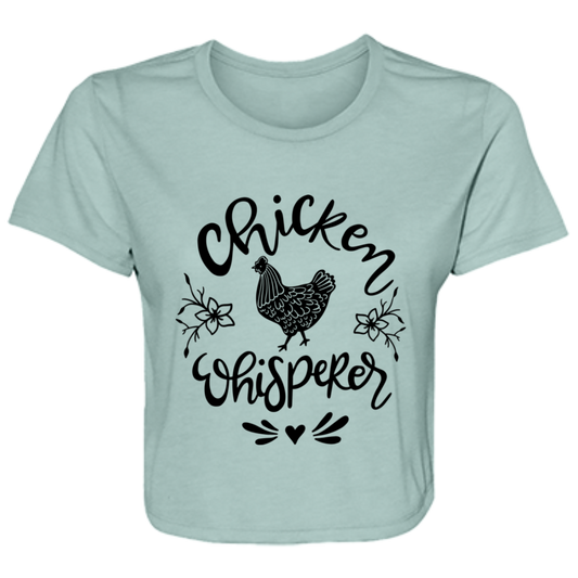Chicken Whisperer B8882 Ladies' Flowy Cropped Tee