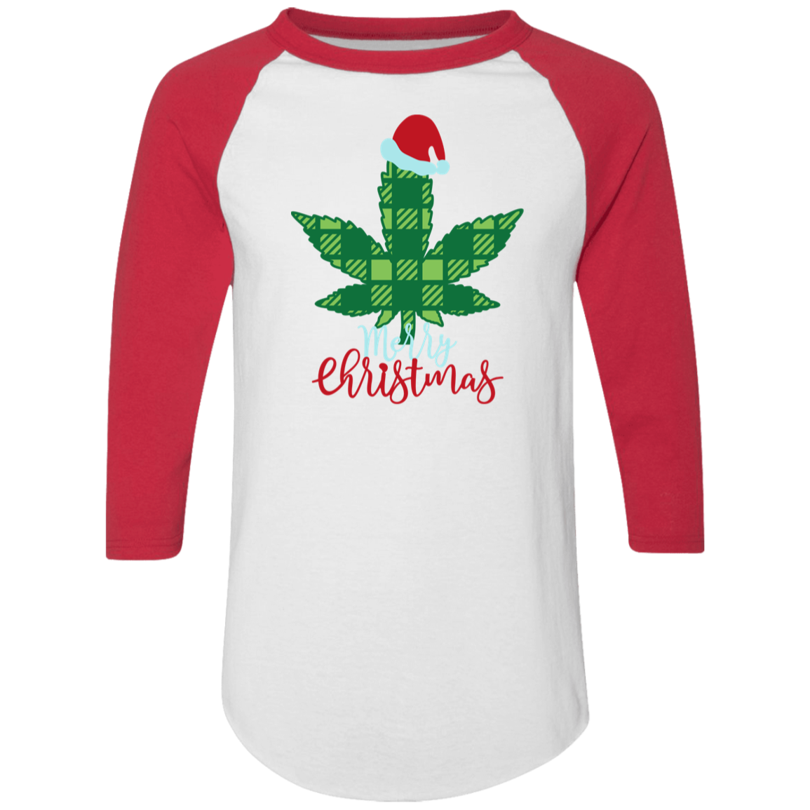 Weed Merry Christmas 4420 Colorblock Raglan Jersey Weed Merry Christmas 4420 Colorblock Raglan Jersey