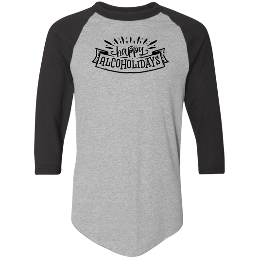 Happy Alcoholidays 4420 Colorblock Raglan Jersey