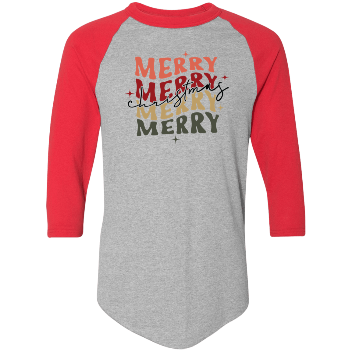 Merry Christmas Retro Wave 4420 Colorblock Raglan Jersey Merry Christmas Retro Wave 4420 Colorblock Raglan Jersey