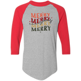 Merry Christmas Retro Wave 4420 Colorblock Raglan Jersey Merry Christmas Retro Wave 4420 Colorblock Raglan Jersey