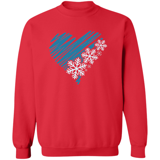 Heart & Snowflakes 2 Crewneck Sweatshirt - Unisex