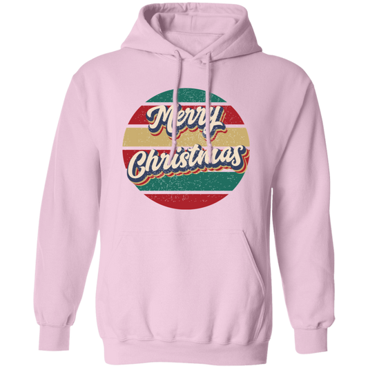 Merry Christmas Retro Circle Hoodie - Unisex