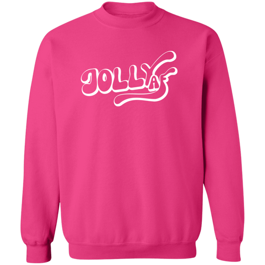 Jolly AF White Crewneck Sweatshirt - Unisex