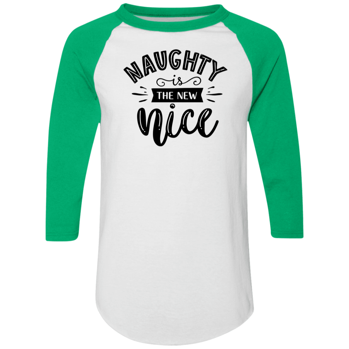 Naughty Is The New Nice 4420 Colorblock Raglan Jersey Naughty Is The New Nice 4420 Colorblock Raglan Jersey