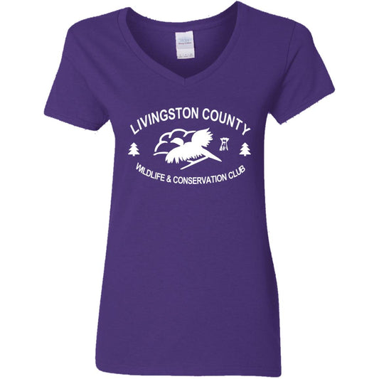 LCWCC Original - White G500VL Ladies' 5.3 oz. V-Neck T-Shirt