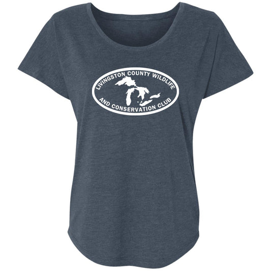 LCWCC Lakes - White NL6760 Ladies' Triblend Dolman Sleeve
