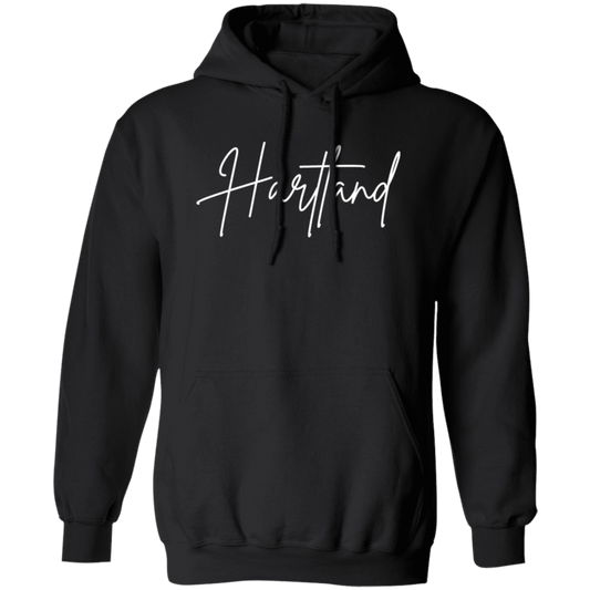Hartland Skinny 1 White G185 Gildan Pullover Hoodie
