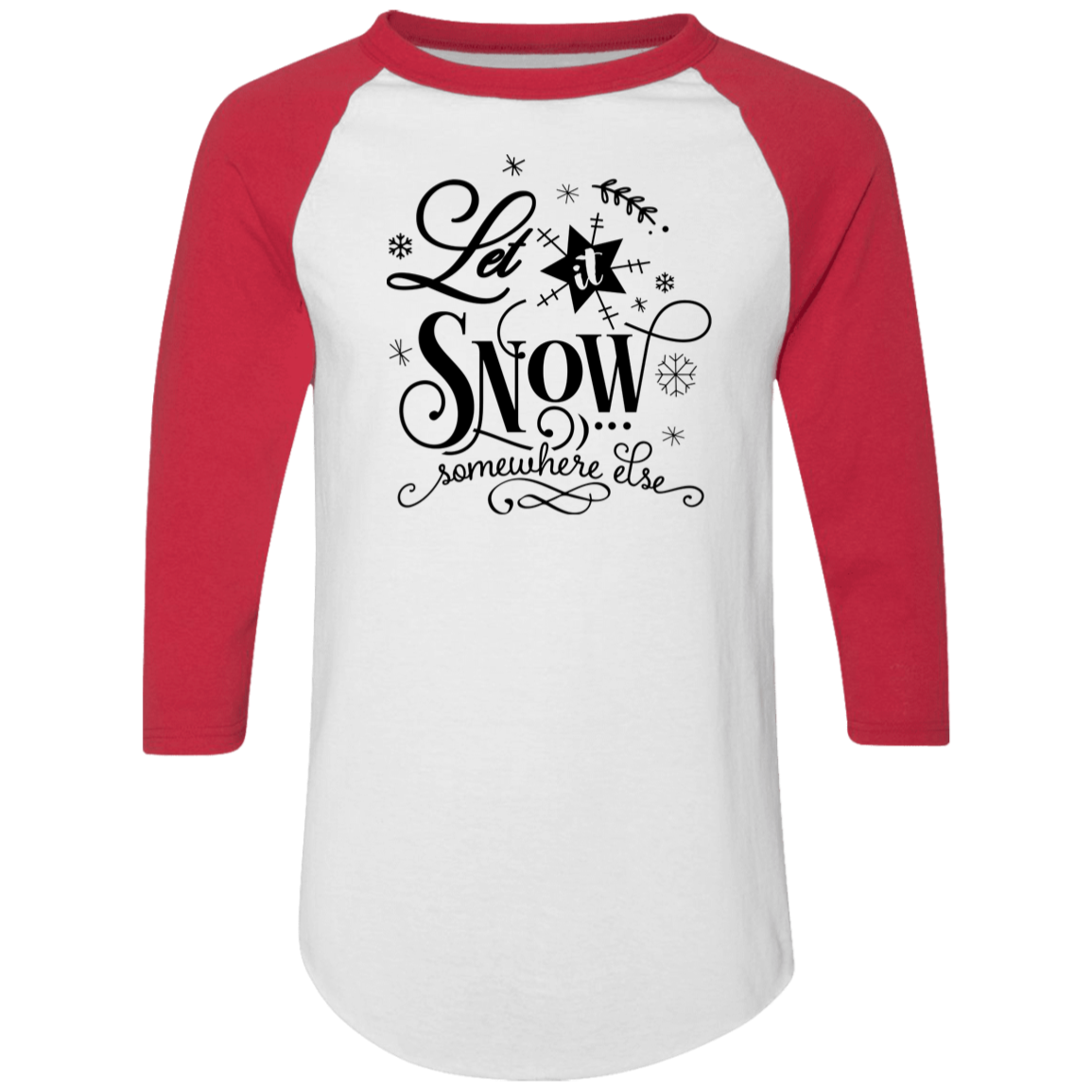 Let It Snow Somewhere Else 4420 Colorblock Raglan Jersey Let It Snow Somewhere Else 4420 Colorblock Raglan Jersey
