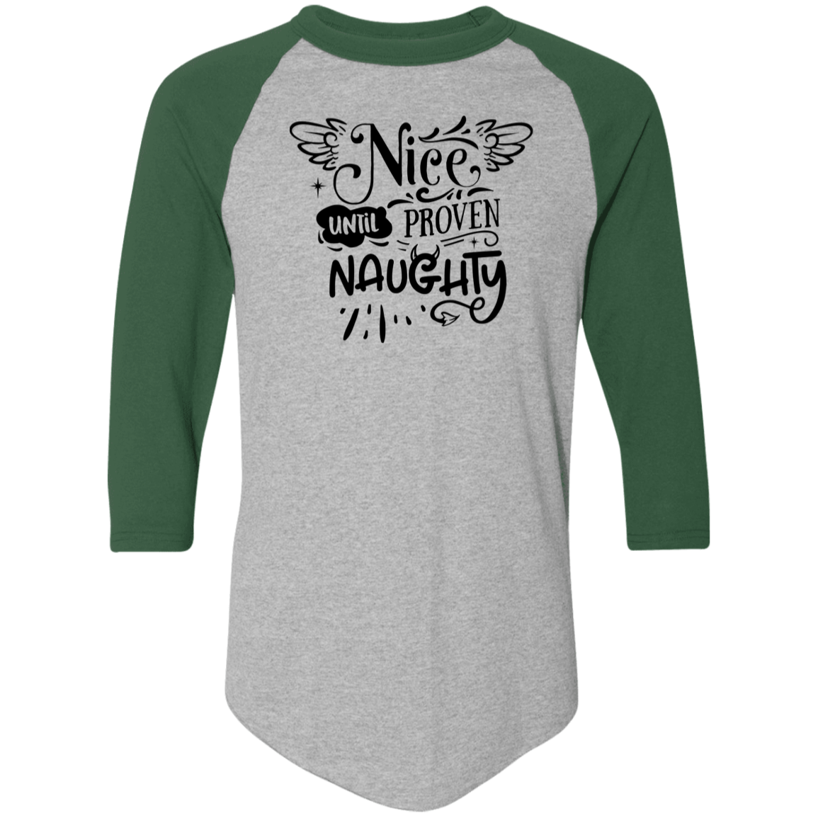 Nice Until Proven Naughty 4420 Colorblock Raglan Jersey Nice Until Proven Naughty 4420 Colorblock Raglan Jersey