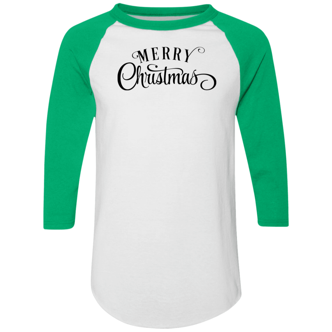 Merry Christmas 1 4420 Colorblock Raglan Jersey Merry Christmas 1 4420 Colorblock Raglan Jersey