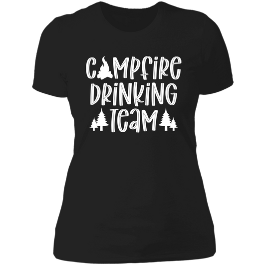 Campfire Drinking Team 2 W NL3900 Ladies' Boyfriend T-Shirt