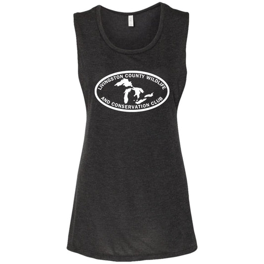 LCWCC Lakes - White B8803 Ladies' Flowy Muscle Tank