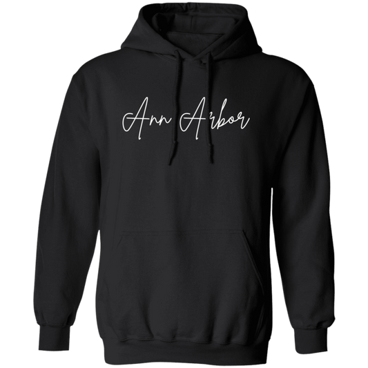 Ann Arbor Skinny 1 White G185 Gildan Pullover Hoodie