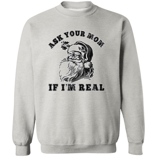 Ask Your Mom G180 Crewneck Pullover Sweatshirt