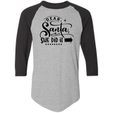 Dear Santa She Did It 4420 Colorblock Raglan Jersey Dear Santa She Did It 4420 Colorblock Raglan Jersey