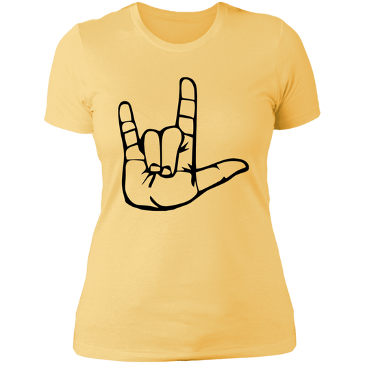 I Love You ASL NL3900 Ladies' Boyfriend T-Shirt