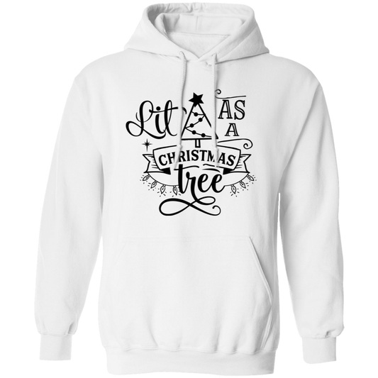 Lit As A Christmas Tree Hoodie - Unisex