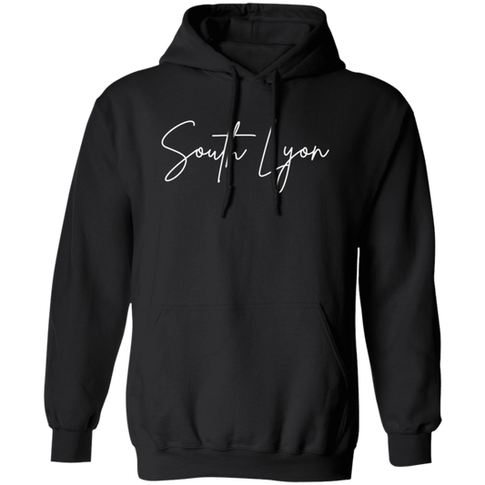 South Lyon Skinny 1 White G185 Gildan Pullover Hoodie