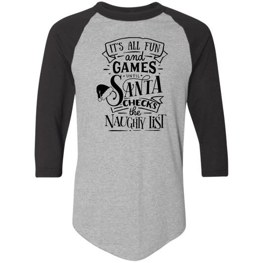 Its All Fun And Games 4420 Colorblock Raglan Jersey