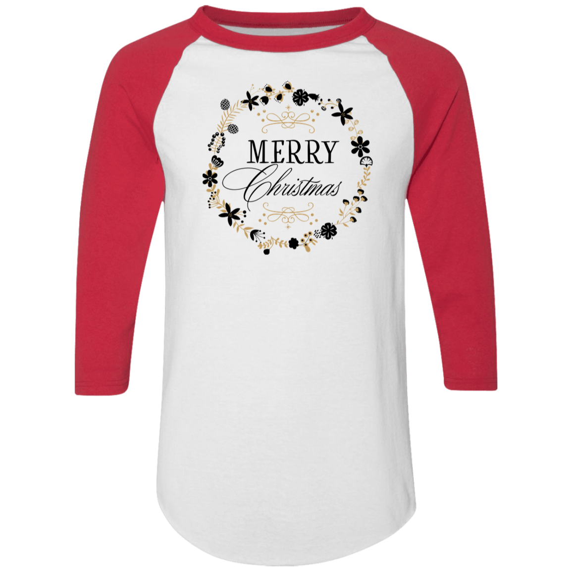 Merry Christmas 2 4420 Colorblock Raglan Jersey Merry Christmas 2 4420 Colorblock Raglan Jersey