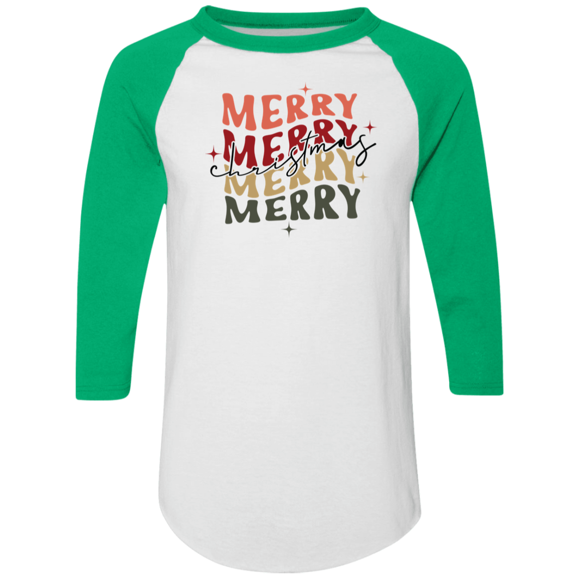Merry Christmas Retro Wave 4420 Colorblock Raglan Jersey Merry Christmas Retro Wave 4420 Colorblock Raglan Jersey