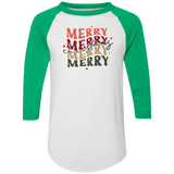 Merry Christmas Retro Wave 4420 Colorblock Raglan Jersey Merry Christmas Retro Wave 4420 Colorblock Raglan Jersey