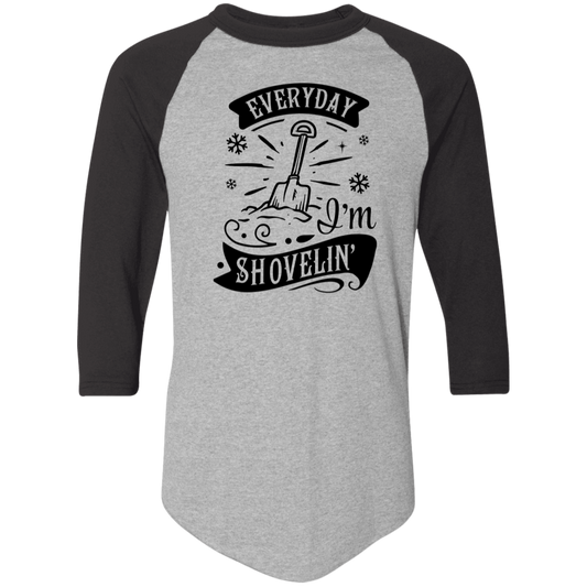 Everyday Im Shovelin 4420 Colorblock Raglan Jersey
