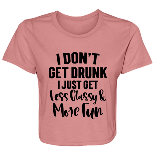 Less Classy More Fun B8882 Ladies' Flowy Cropped Tee