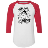 Dear Santa Stop Judging Me 4420 Colorblock Raglan Jersey Dear Santa Stop Judging Me 4420 Colorblock Raglan Jersey
