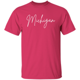 Michigan Skinny 1 White G500 5.3 oz. T-Shirt Michigan Skinny 1 White G500 5.3 oz. T-Shirt