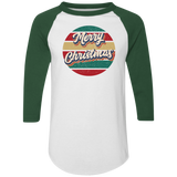 Merry Christmas Retro Circle 4420 Colorblock Raglan Jersey Merry Christmas Retro Circle 4420 Colorblock Raglan Jersey