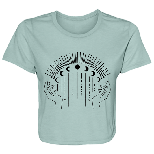 Moon B8882 Ladies' Flowy Cropped Tee