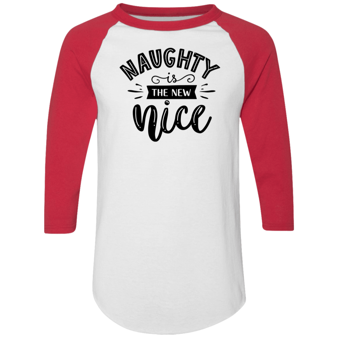 Naughty Is The New Nice 4420 Colorblock Raglan Jersey Naughty Is The New Nice 4420 Colorblock Raglan Jersey