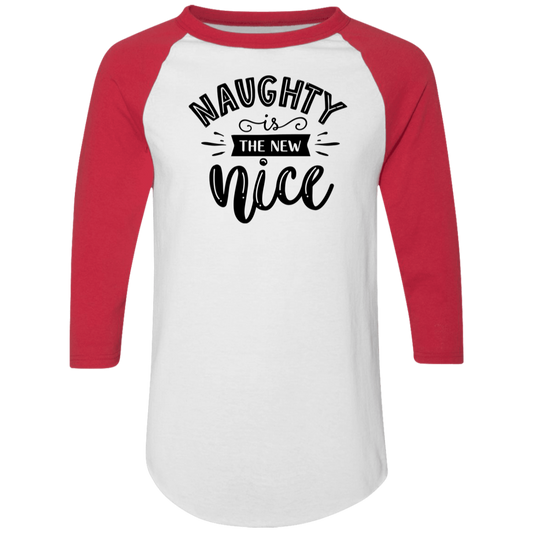 Naughty Is The New Nice 4420 Colorblock Raglan Jersey